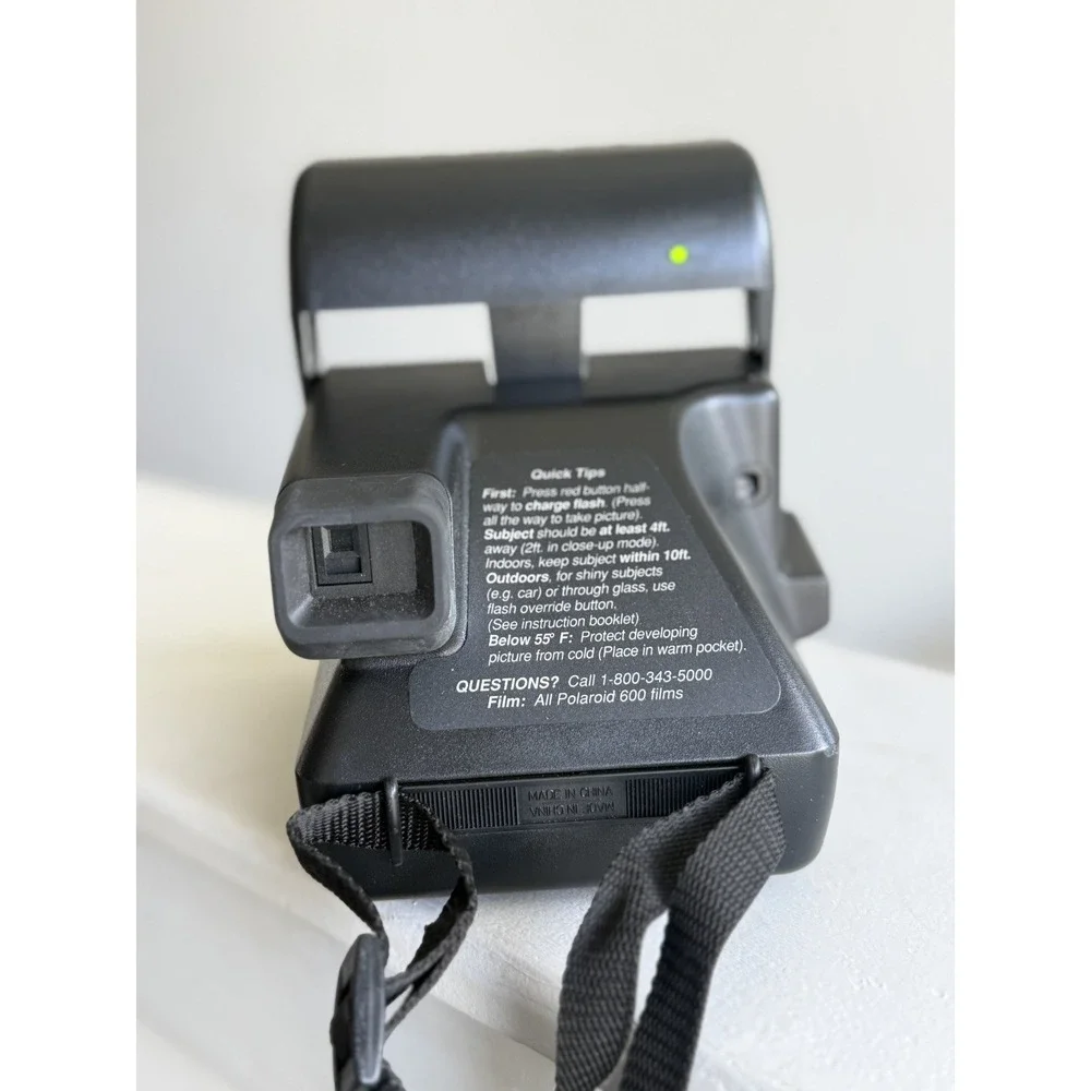 POLAROID 600 Business Edition 2 Film Camera w Strap - Tested and Working + Case